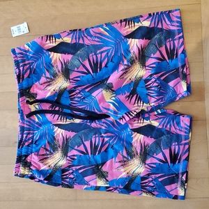 Mens RF Brand French Terry Pull On Jogger Shorts Size Med NWT Tropical